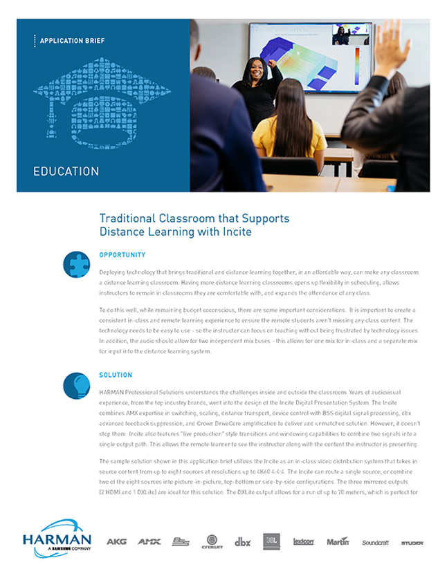 Traditional Classroom that Supports Distance Learning